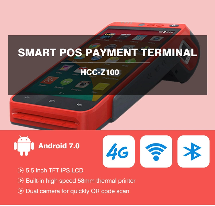 Android Finger Print Scanner Pay EMV + PCI POS System with Electronic Cash Register (HCC-Z100)