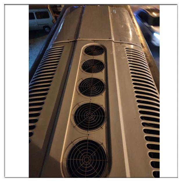 Engine Driven Factory Engine Driven Mono Block DC24V 6 Condenser Fan Motors Copper Tube School Bus Air Conditioner with Dan Foss Expansion Valve